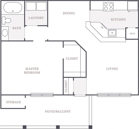 a floor plan of a bedroom apartment